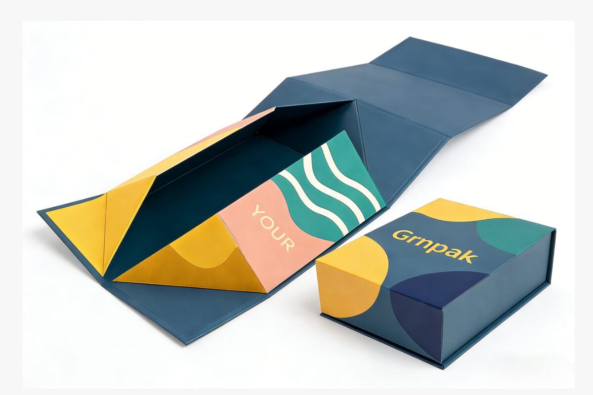 Foldable custom gift box saves shipping cost