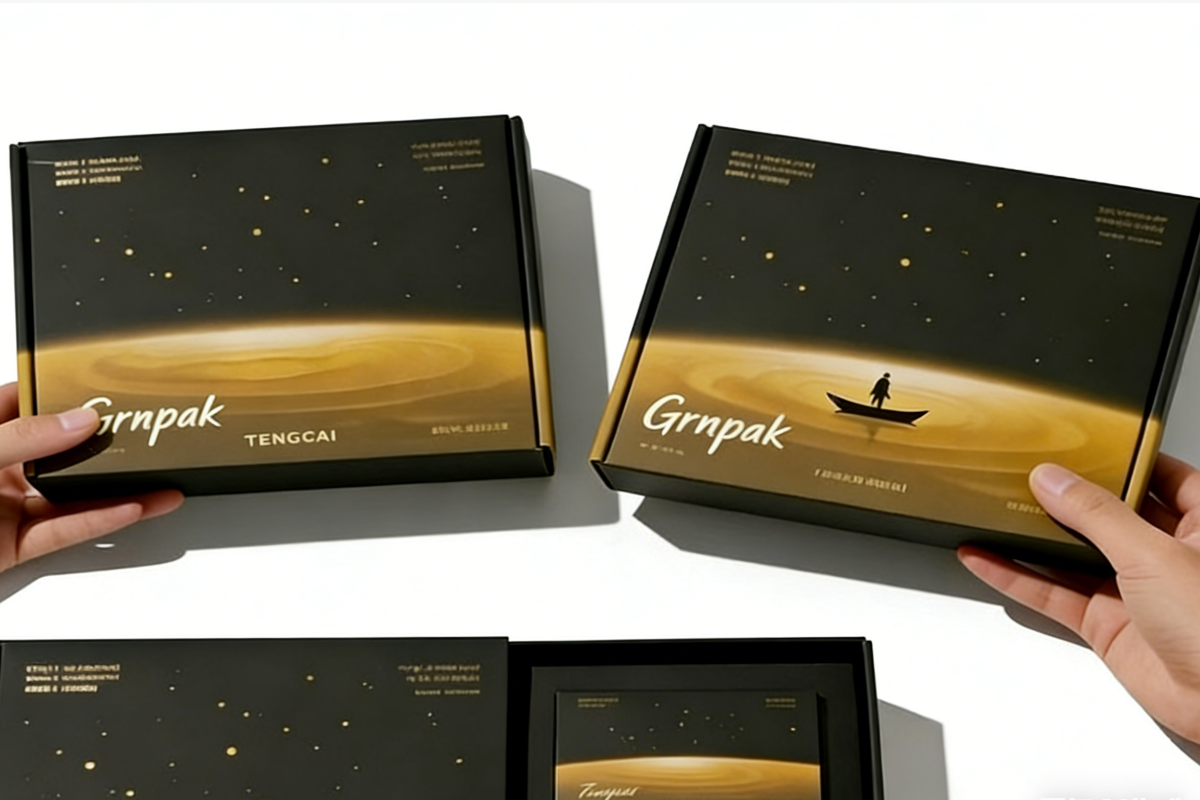 Grnpak's eco-conscious manufacturing process for custom mailer boxes and custom shipping boxes in China, featuring sustainable material handling and green production practices.