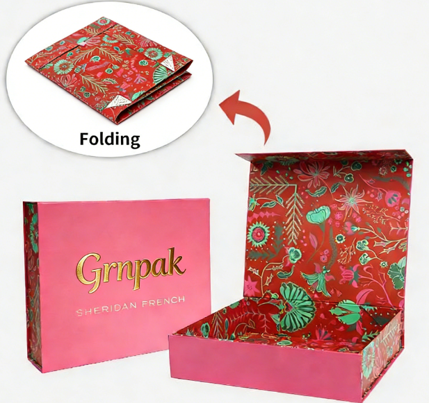 grnpak Custom Booklet Box (Book-Style Box) in Red Velvet | China Manufacturer of Luxury Gift Packaging